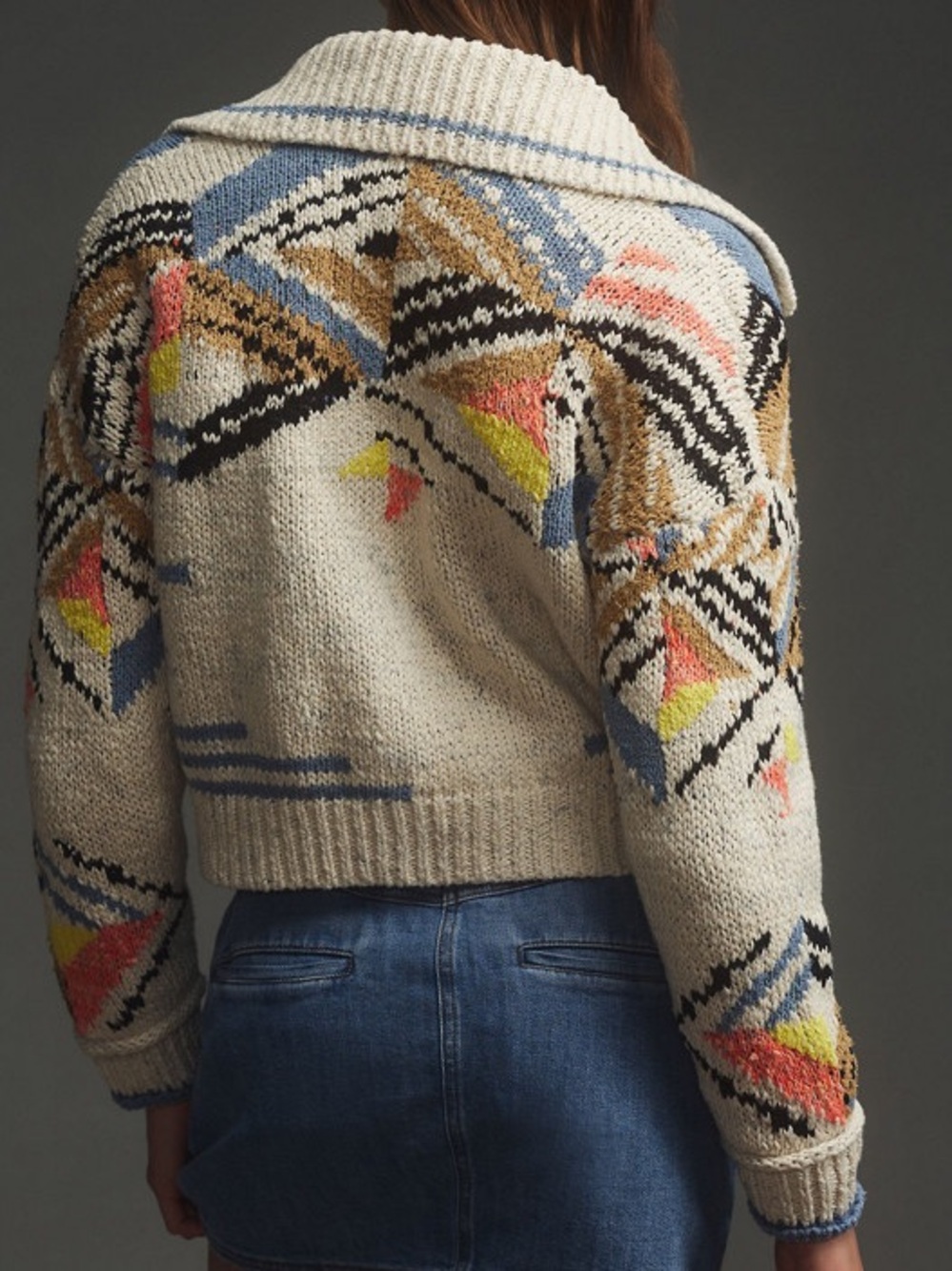 Pilcro Collared Cropped Cardigan Size XS - Picture 7 of 10